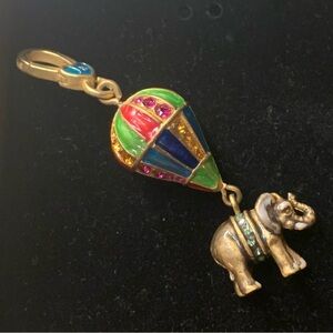 Jay Strongwater Hot Air Balloon and Elephant Charm